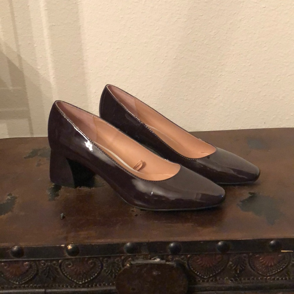 Zara Burgundy Block Heels